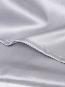 2入組彩色純色枕套，超柔軟滑順的聚酯纖維信封式枕套，適用於所有季節 - 淺灰色 - 查看 5