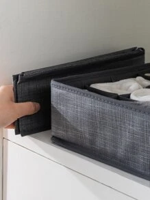 1pc, Fine Striped Fabric Grey Inner Clothes Storage Box, Wardrobe Storage Box, Underwear Storage Underwear Storage Sock Storage Box, Wardrobe Storage Box, Sock Underwear Bra Storage Box, Three Different Types Of Different Sizes Of Storage Boxes Storage Boxes Bedroom, Organizer, Home Storage, White T Shirt Women, Black Pants Women, Ladies Winter Clothes, Dress, - Сірий - Переглянути 5