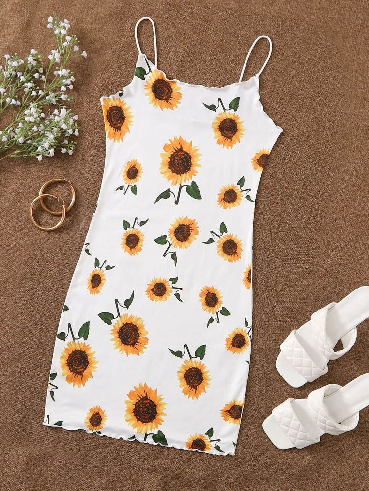 shein sunflower dress