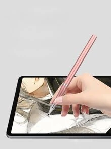 1pc 2 In 1 Touch Screen Stylus Pen - Pink - View 1