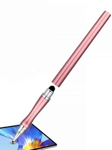 1pc 2 In 1 Touch Screen Stylus Pen - Pink - View 3