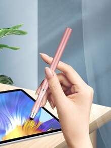 1pc 2 In 1 Touch Screen Stylus Pen - Pink - View 2