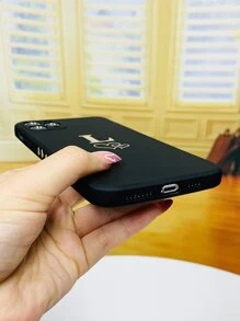 Heart Pattern Phone Case - Black - View 4