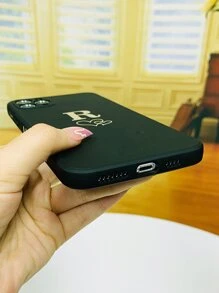 vỏ điện thoại hình trái tim - màu đen - Xem 4