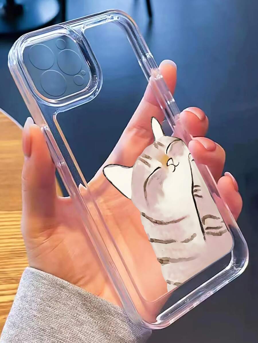 貓樣式手機外殼 - 無色 - 查看 1