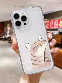 貓樣式手機外殼 - 無色 - 查看 2