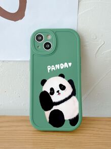 Cartoon Panda Print Phone Case - Multicolor - View 3