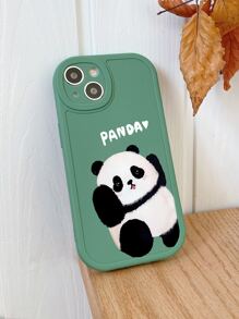 Cartoon Panda Print Phone Case - Multicolor - View 4