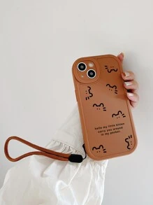 挂绳手机壳，小猫图案手机壳，适用于 iPhone、Galaxy S24 Ultra、Galaxy A52/A52s 5G、Galaxy A54 5G、Galaxy A14、手机、iPhone 11、iPhone 13、iPhone 15、iPhone 15 Pro Max、iPhone 16、iPhone 16 Pro Max、iPhone 16 Pro、iPhone 16 Plus - 棕色 - 查看 4