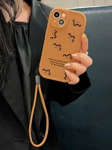 挂绳手机壳，小猫图案手机壳，适用于 iPhone、Galaxy S24 Ultra、Galaxy A52/A52s 5G、Galaxy A54 5G、Galaxy A14、手机、iPhone 11、iPhone 13、iPhone 15、iPhone 15 Pro Max、iPhone 16、iPhone 16 Pro Max、iPhone 16 Pro、iPhone 16 Plus - 棕色 - 查看 5