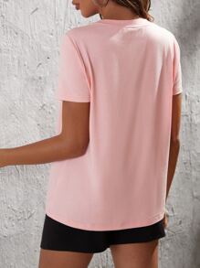 EMERY ROSE Shorts con camiseta con estampado de corazón - Multicolor - Ver 2