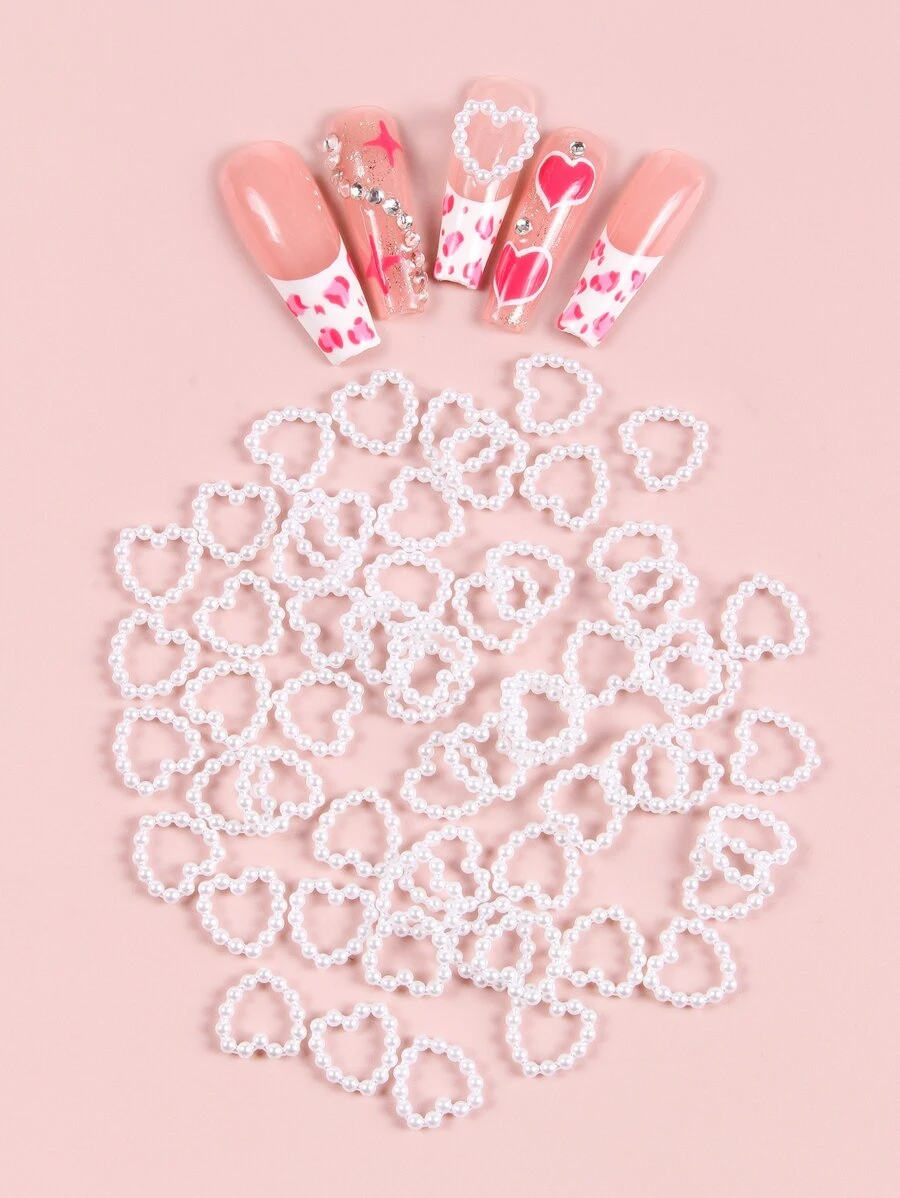 TSZS 1pack 3D Heart Design Nail Art Decoration DIY Nail Charms Nail Gems Nail Supplies