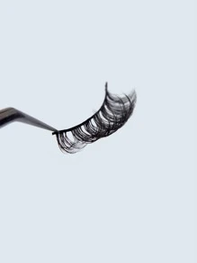 充分假睫毛5對人造貂皮睫毛自然纖長捲曲假睫毛送給女士妻子姐妹青少年女朋友 - 黑色 - 查看 4