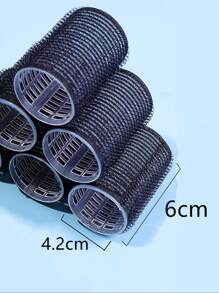 4.2 厘米自粘式黑色卷发器套装，含 12 个卷发器和 12 个夹子、卷发筒、无热卷发、卷发器、理发沙龙美容旅行必需品的美发产品和配件、卷发器、卷发刷、卷发器、卷发产品、卷发器、卷发器、卷发、卷发工具、卷发筒