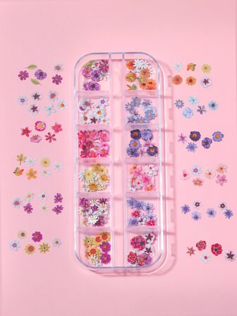 1Box Flower Design Nail Art Decoration Diy Nail Charms Nail Gems Nail Supplies Nails