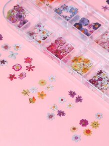 1盒装花朵图案美甲装饰DIY指甲饰品美甲宝石美甲用品指甲 - 彩色 - 查看 3