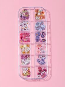 1盒装花朵图案美甲装饰DIY指甲饰品美甲宝石美甲用品指甲 - 彩色 - 查看 4