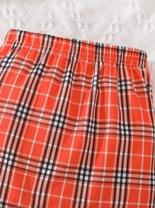 SHEIN 嬰兒女孩汽車和口號圖案t恤和印花裙