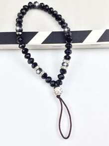 Crystal Beaded Phone Lanyard Gifts For Mother, Family, Friends, Birthday, Holiday Phone Charm, Phone Chain - Black - View 2