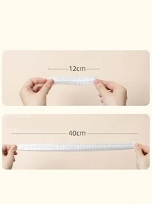 50pcs Disposable Food Fresh-keeping Cover, Clear Round Disposable Food Cover For Kitchen - Clear - View 3