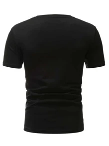 Manfinity Homme Tops Nam Khối Màu Đồ họa Giải trí - Nhiều màu - Xem 2