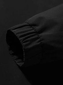 Manfinity Homme Áo khoác nam trùm đầu rộng rãi có khóa kéo không có áo phông, Áo khoác dài tay màu đen cơ bản khi đi chơi, Quà tặng cho bạn bè, chồng, bạn trai - màu đen - Xem 4