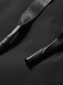 Manfinity Homme Áo khoác nam trùm đầu rộng rãi có khóa kéo không có áo phông, Áo khoác dài tay màu đen cơ bản khi đi chơi, Quà tặng cho bạn bè, chồng, bạn trai - màu đen - Xem 7