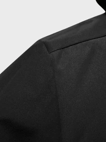 Manfinity Homme Áo khoác nam trùm đầu rộng rãi có khóa kéo không có áo phông, Áo khoác dài tay màu đen cơ bản khi đi chơi, Quà tặng cho bạn bè, chồng, bạn trai - màu đen - Xem 8