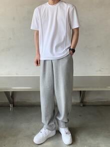 DAZY Nam Áo thun Bông Đường may Chi tiết - trắng - Xem 3