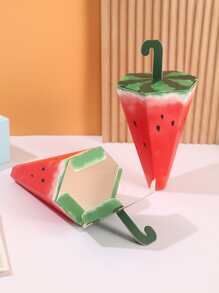 2pcs Watermelon Print Umbrella Design Gift Box, Creative Candy Box For Party - Multicolor - View 2