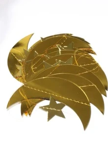 1pc Moon & Star Hanging Decoration - Gold - View 5