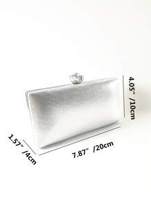 Long lanh lấp lánh, sáng bóng quyến rũ, thanh lịch, tinh tế Túi vuông chuỗi trang trí đính đá mini, Ví cô dâu hoàn hảo cho đám cưới, Túi đựng đồ ăn tối cho sự kiện vũ hội & tiệc tùng, Túi buổi tối cho cô gái dự tiệc, phụ nữ, dành cho nữ Hoàn hảo cho bữa tiệc, đám cưới, vũ hội, bữa tối/tiệc , Món quà tốt nhất cho phụ nữ - Bạc - Xem 4