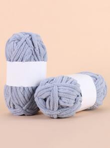 1 Skein Solid DIY Yarn - Light Grey - View 1