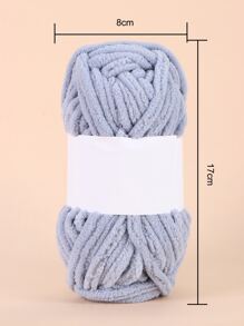 1 Skein Solid DIY Yarn - Light Grey - View 3