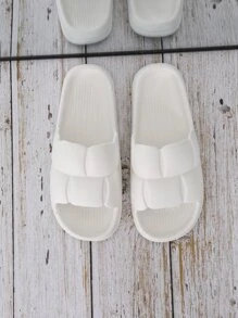 女士極簡單帶拖鞋 - 白色 - 查看 4