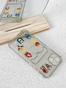 Funda para móvil con estampado de dibujos animados transparente con ranura de tarjeta - Multicolor - Ver 7