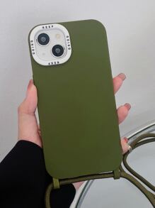Funda de móvil unicolor con acollador - Verde militar - Ver 3