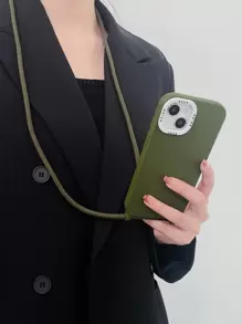 Funda de móvil unicolor con acollador - Verde militar - Ver 5
