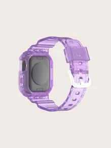 1 Miếng TPU Trong sáng Đàn hồi Vỏ bảo vệ Với Dây đeo Đối với Apple Watch Loạt 4/5/6/7 Dây đeo đồng hồ thông minh - Màu tím - Xem 2