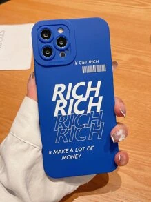 Funda para móvil con estampado de letra - azul real - Ver 1