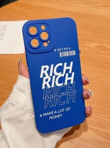 Funda para móvil con estampado de letra - azul real - Ver 2