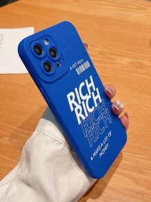 Funda para móvil con estampado de letra - azul real - Ver 3