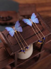 2 cái Bướm Trang Trí Tóc Kẹp - Nhiều màu - Xem 2