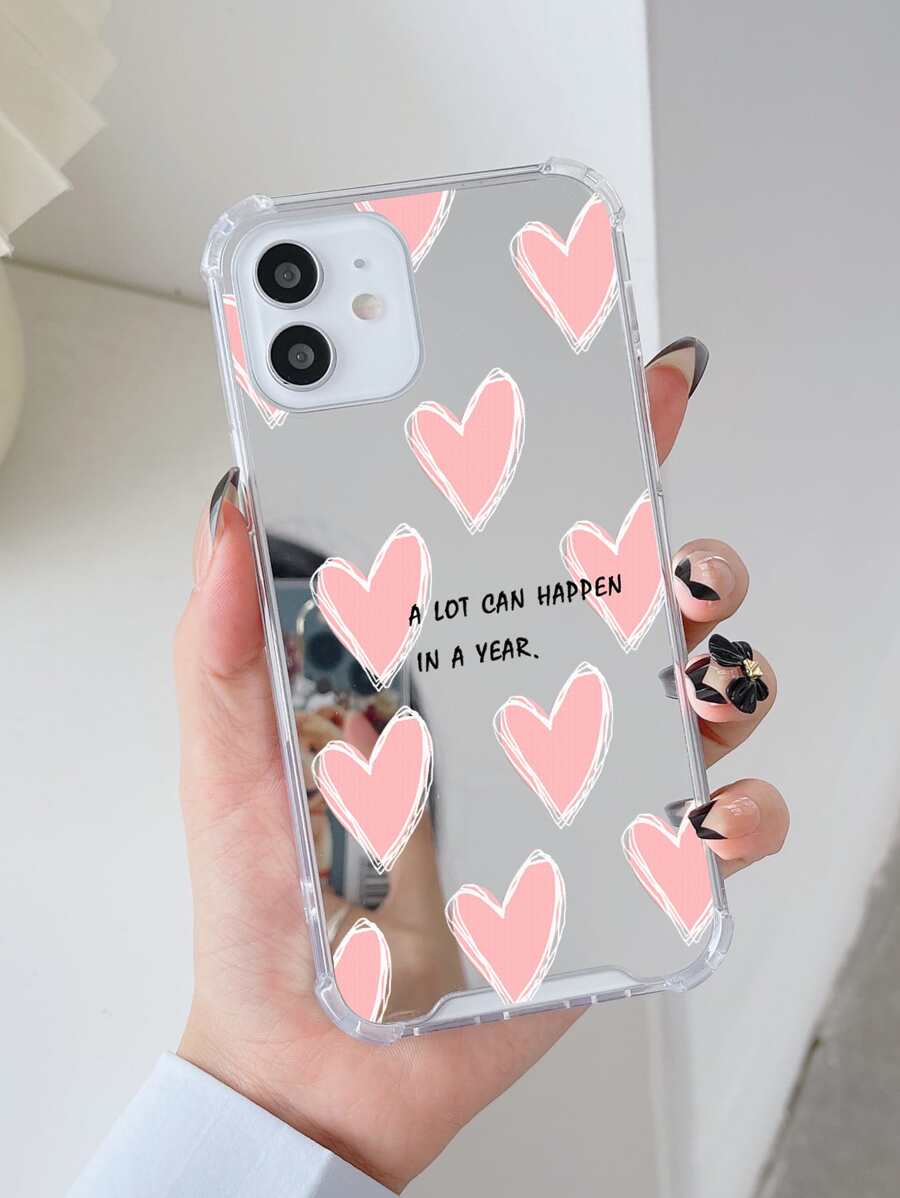 Ốp điện thoại tráng gương hình trái tim Tương thích với iPhone 11,IPhone 13,IPhone 14 Pro Max - Nhiều màu - Xem 1