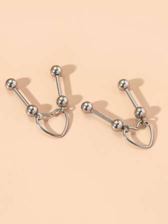 1 件心形装饰耳环，不锈钢珠宝情人节、妈妈、母亲、母亲节、礼物