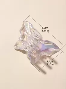 Butterfly Shaped Hair Claw - Multicolor - View 5