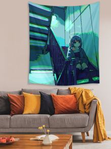 Yukinanami 1pc Cartoon Figure Graphic Tapestry - Multicolor - View 2