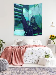 Yukinanami 1pc Cartoon Figure Graphic Tapestry - Multicolor - View 4