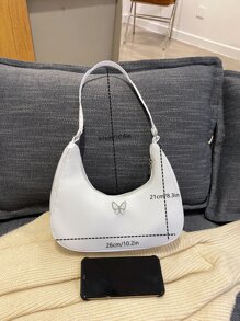 Butterfly Decor Bag - White - View 6