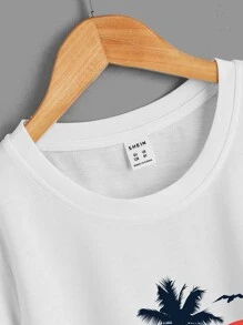 Tops de niños Tropical Frase Casual - Blanco - Ver 3